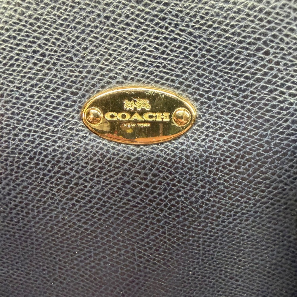 COACH Cora Crossgrain Domed Satchel F34491 Midnight/Chalk Hang Tag NO STRAP‎ Y2k - Picture 15 of 16